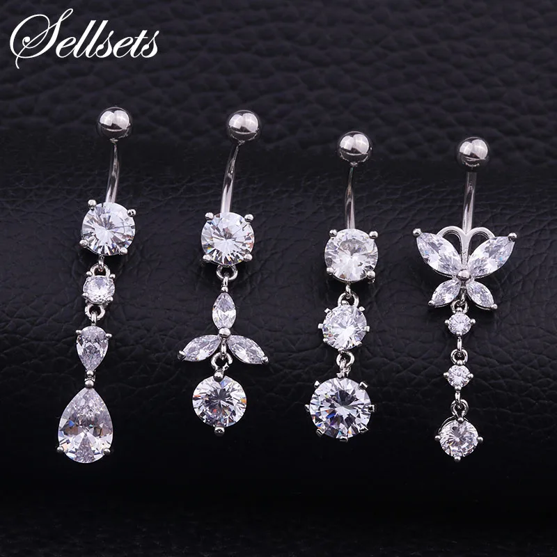 Серьги гвоздики Sellsets из хирургической стали пирсинг с привлекательным