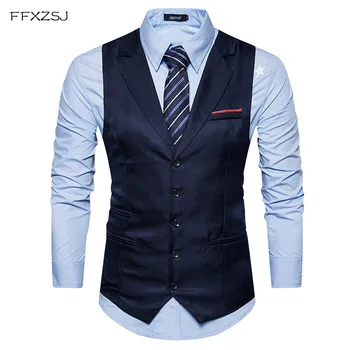 

2018 Mens Classic Vest Male Suit Vintage Vest Wedding Gilet Homme Men Formal Vest Business Waistcoat Coletes kingsman Costume
