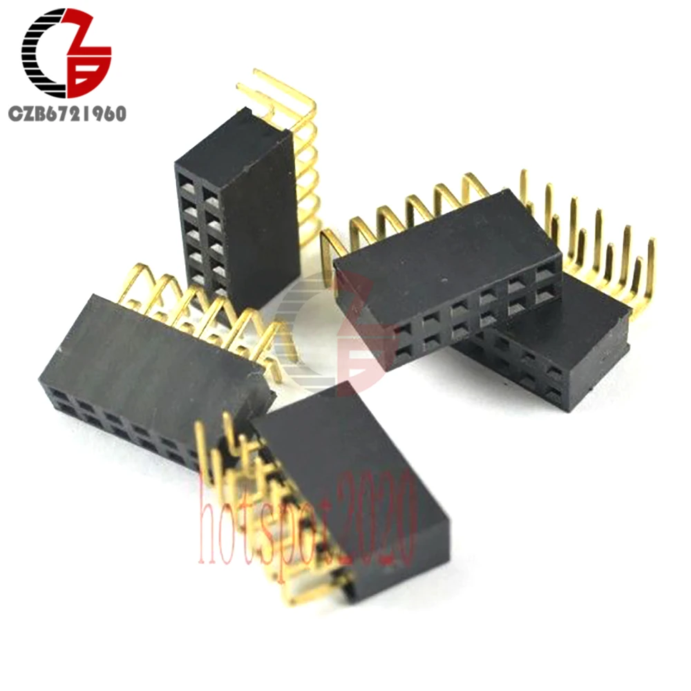 

20PCS 2x6Pin Header Right Angle Female Double Row Socket Connector 2.54mm Pitch