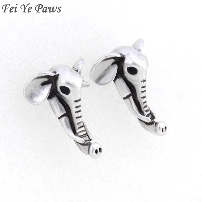 Fei Ye Лапы Новый Boho Винтаж милые серьга-гвоздик &quotСлон&quot серьги панк животных для