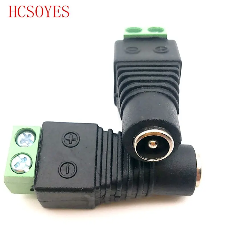 DC Мощность Женский штекер разъем адаптера LED для 3528 5050 5630 5730 видеонаблюдения IP