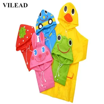 

VILEAD Cartoon Oxford Raincoat for Children Baby Waterproof Rain Poncho Boy Girls Rain Coat Student Rain Gear Cute Rain Suit