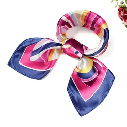 Твил шелковый шарф небольшой площади шелковый шарф женщин платок бандана модно BBC21