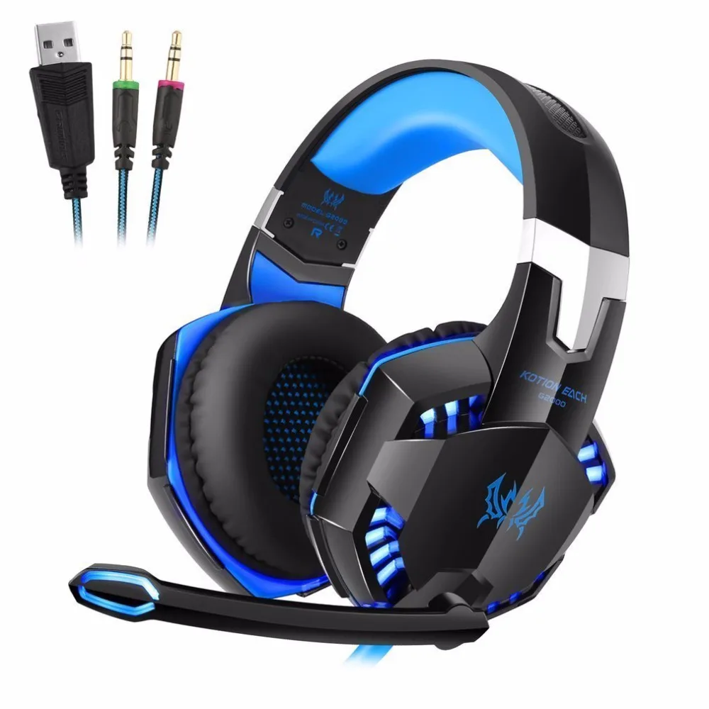 Each G2000 Computer Wire Gaming Headphone Gaming Headset Over Ear casque gamer Game Headphone With Microphone for Computer PC Each G2000 Computer Wire Gaming Headphone Gaming Headset Over Ear casque gamer Game Headphone With Microphone for Computer PC