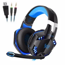 LOTONE G2000 Gaming Гарнитура игровые наушники для компьютера с микрофоном Глубокий Бас Стерео Игровые наушники 2 кабель гнездо 3.5mm USB кабель для подсветкой на компьютере