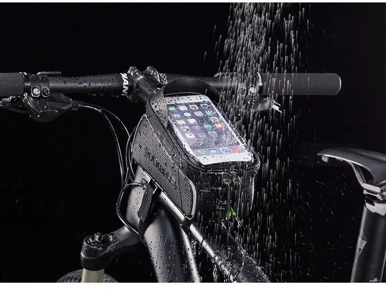 ROCKBROS Сенсорный экран велосипед сумка для 6,0 ''6 дюймов телефон iPhone 6/7 чехол Велоспорт MTB дорожный велосипед спереди верхняя рама перекладину