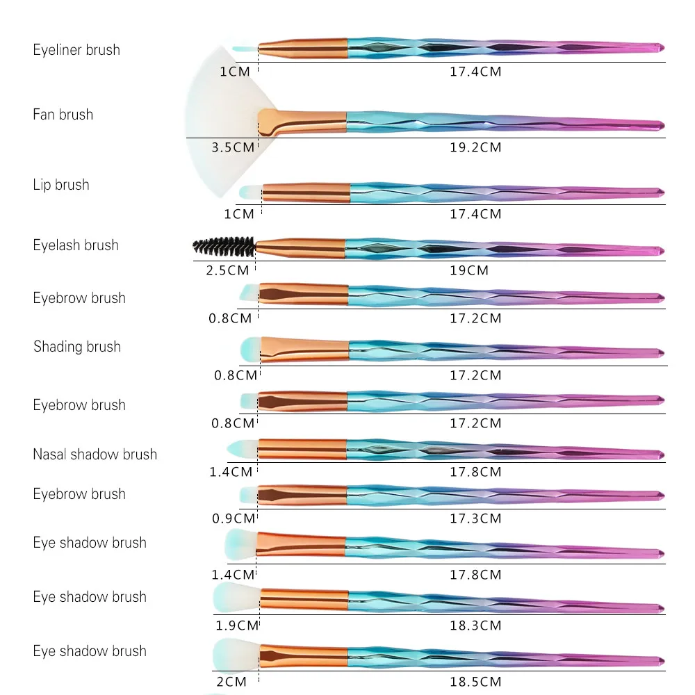 Кисти для макияжа "maange" 21 шт. основы под макияж, подводка для глаз, бровей, тени для век Румяна косметические кисти для консилера