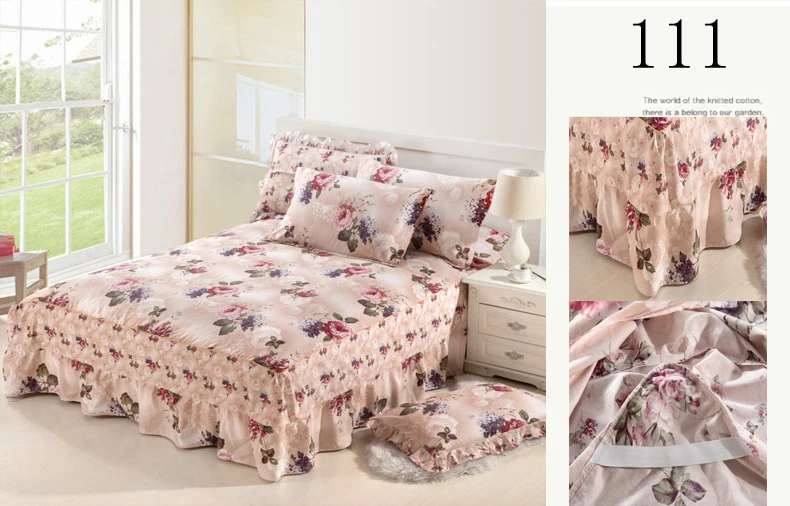 twin full queen size cotton Bed Skirt Bedspreads Mattress Protective Cover Anti slip Bed Skirt Fitted bed and bedspread