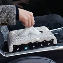 Коробка для салфеток держатель для салфеток Kleenex бумажная коробка для полотенец диспенсер для бумаги с Стразы diamond bulit in для автомобиля авто аксессуары