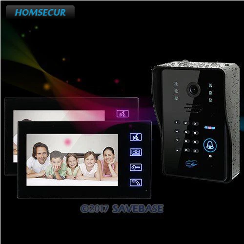 

HOMSECUR Hardwired 7" LCD Home Entry Security Video Doorbell Door Phone Intercom System Remote Control