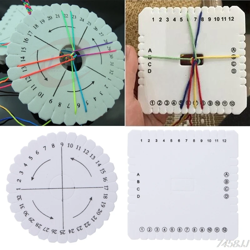 2 шт./компл. круглый и квадратный Kumihimo бисер шнур диск/диск оплетка плетеная пластина G22 Прямая поставка
