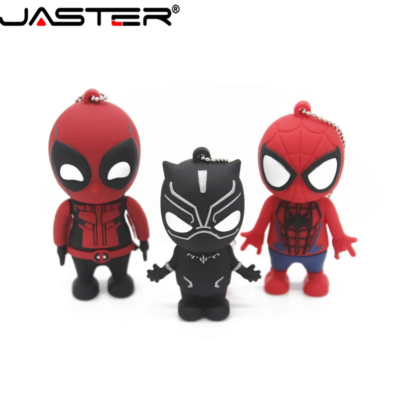 

JASTER Marvel Comics Black Panther Spiderman Deadpool USB 2.0 Pen Drive minions Memory stick pendrive 4GB 8G 16GB 32GB 64GB gift