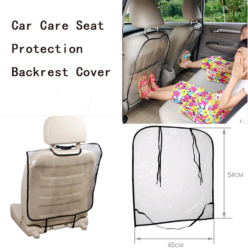 

Car Care Seat Protection Backrest Cover Child Protective Cover Transparent Cleaning Anti-Kick Pad Auto Parts Accessories