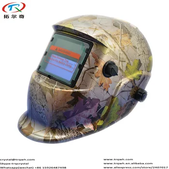 

Camo Big Clear View Welding Helmet Darkening Lens Confortable Headband CR2032 Replaceable Self-checing Function TRQ-HD04-2233FF