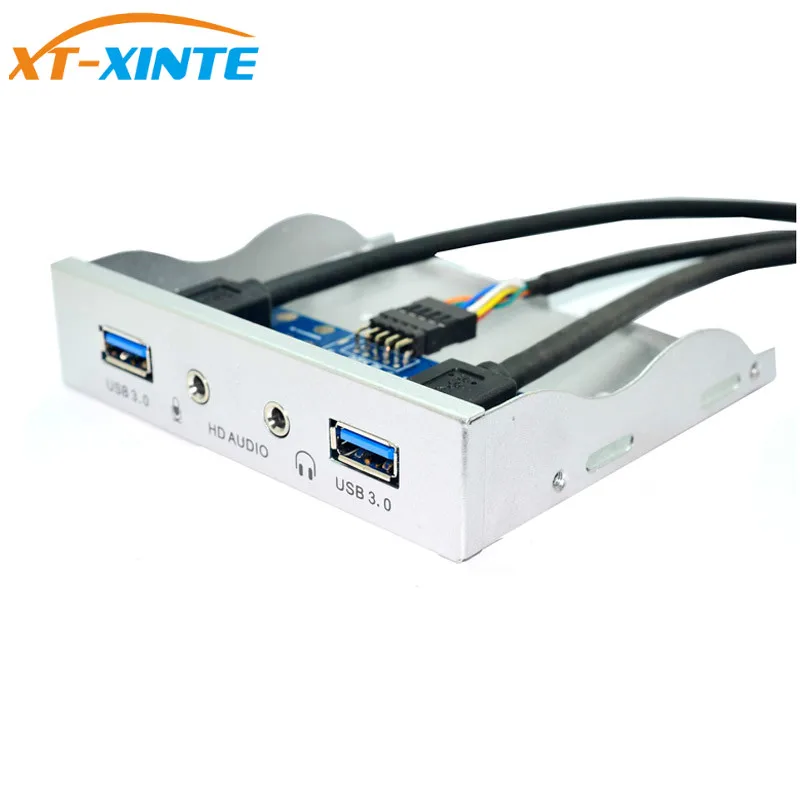 19Pin to USB 3.0 2Ports USB3.0 PC Front Panel Bracket with Cable for Desktop