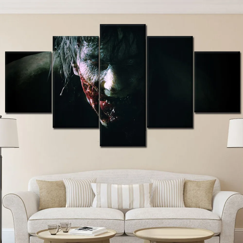 

5 Pieces Modular Custom Made Picture Modern Resident Evil 2 Game Canvas Paintings Wall Art for Home Decorations Wall Decor Room