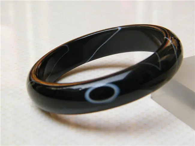 

Free Shipping NEW 100% NATURAL CERTIFICATION GRADE BEAUTIFUL BLACK BRACELET 60MM