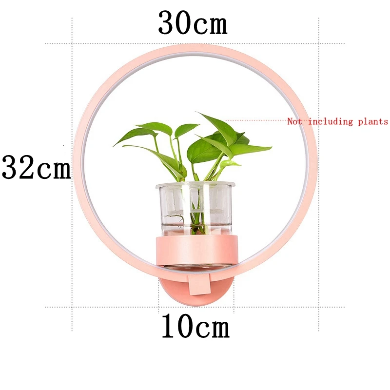Скандинавские креативные растения, современный минималистичный скандинавский настенный светильник из кованого железа, настенный светильник для спальни, прикроватная тумбочка для балкона, прохода, украшение для цветов - Цвет абажура: pink1