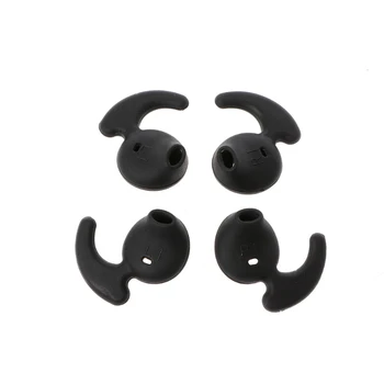

OOTDTY Earphone Silicone Case 2 Pairs Black Silicone Earbud Eartip Replacement For Samsung S6 Sports Earphone