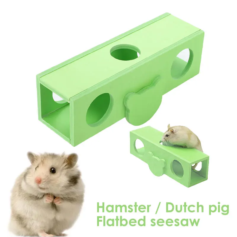 Игрушки для домашних животных карликовый хомяк зеленая игровая площадка с животными из ПВХ мышей тоннель активности крыса, хомяк Seesaw