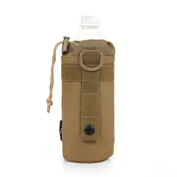 

OUNONA Portable Outdoor Sports Travel Soft Nylon Molle System Water Bottle Holder Kettle Storage Bag Carring Pouch