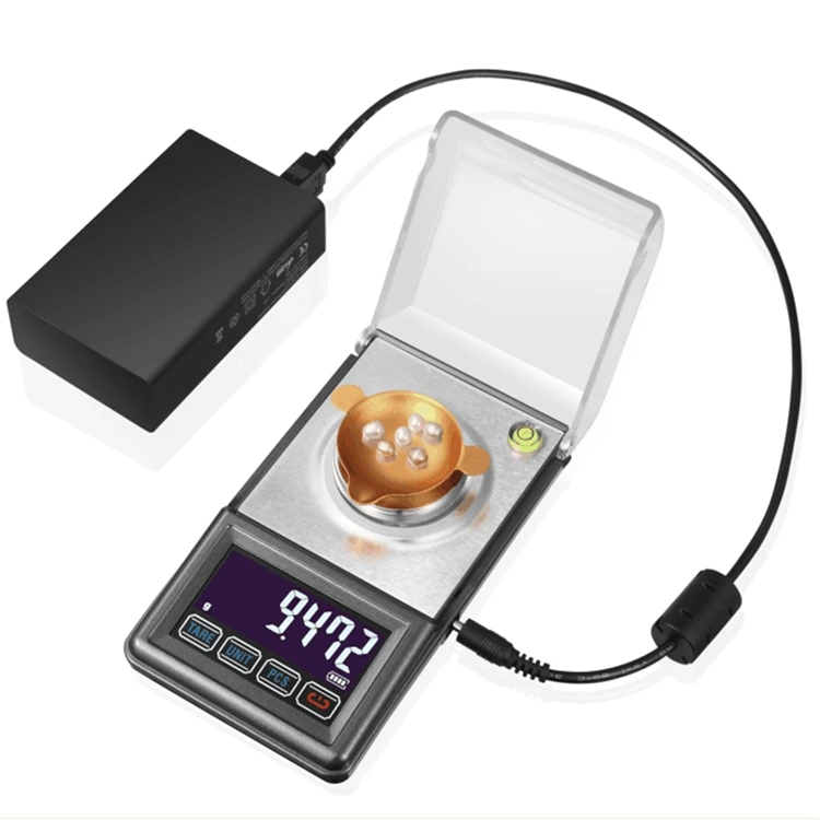 0.001g Precise Digital Jewelry Scales 20g 30g 50g Portable Electronic Counter Carat USB Scale Touch LCD Gold Germ Weight Balance