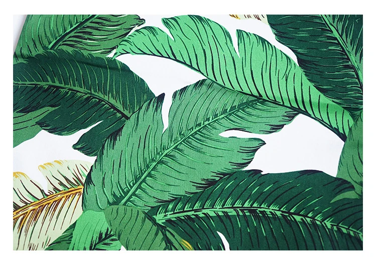 Green banana leaves polyester bag shopping foldable tote bags school teenage satchel inclined shoulder bag messenger bag (5)
