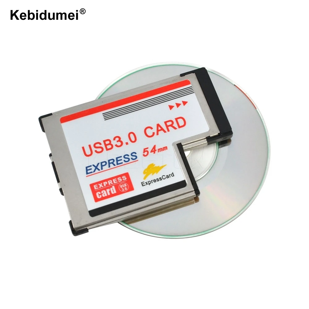 Kebidumei 2 порта USB 3,0 PCI Express Card Adapter 5 Гбит/с двойной PCI 54 мм слот ExpressCard PCMCIA конвертер для ноутбуков