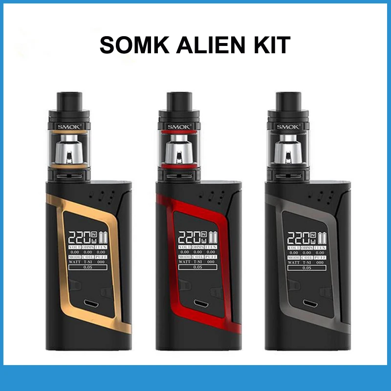 Original elektronik sigara Smok Alien Kit 220W Box Mod 3ml TFV8 Baby Tank vaporizer electronic cigarette