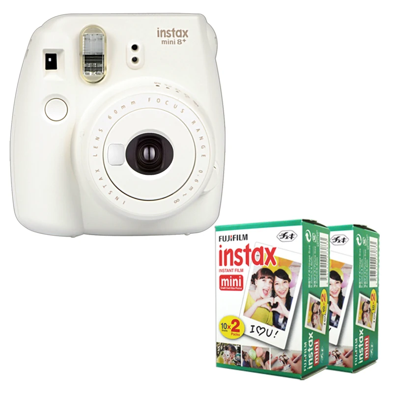 Fujifilm Instax Mini 8 Plus камера ваниль+ Fuji Instant 40 пленка белая кромка фото картинка обычная