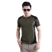Армейская футболка, ESDY/летние шорты с длинным рукавом с О-образным вырезом Для мужчин спорт футболка верхняя одежда быстросохнущая тактическая, боевая, милитари лагерь Tops& Tees