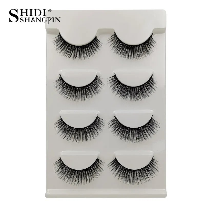 Shidhangpin 4 пары норковых ресниц Длинные ресницы макияж натуральные Maquillajes 3d
