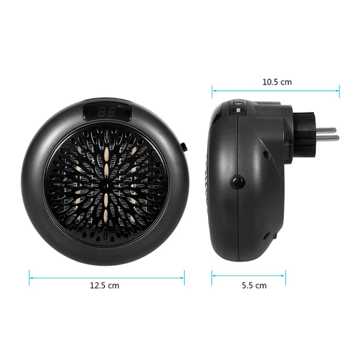 900W Electric Heater Mini Fan Heater Desktop Household Wall Handy Heating Stove Radiator Winter Body Warmer Ceramic Machine