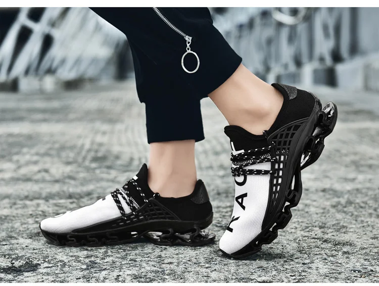 Новые мужские уличные кроссовки на шнуровке, дышащие спортивные кроссовки для бега, Нескользящие удобные сетчатые спортивные кроссовки