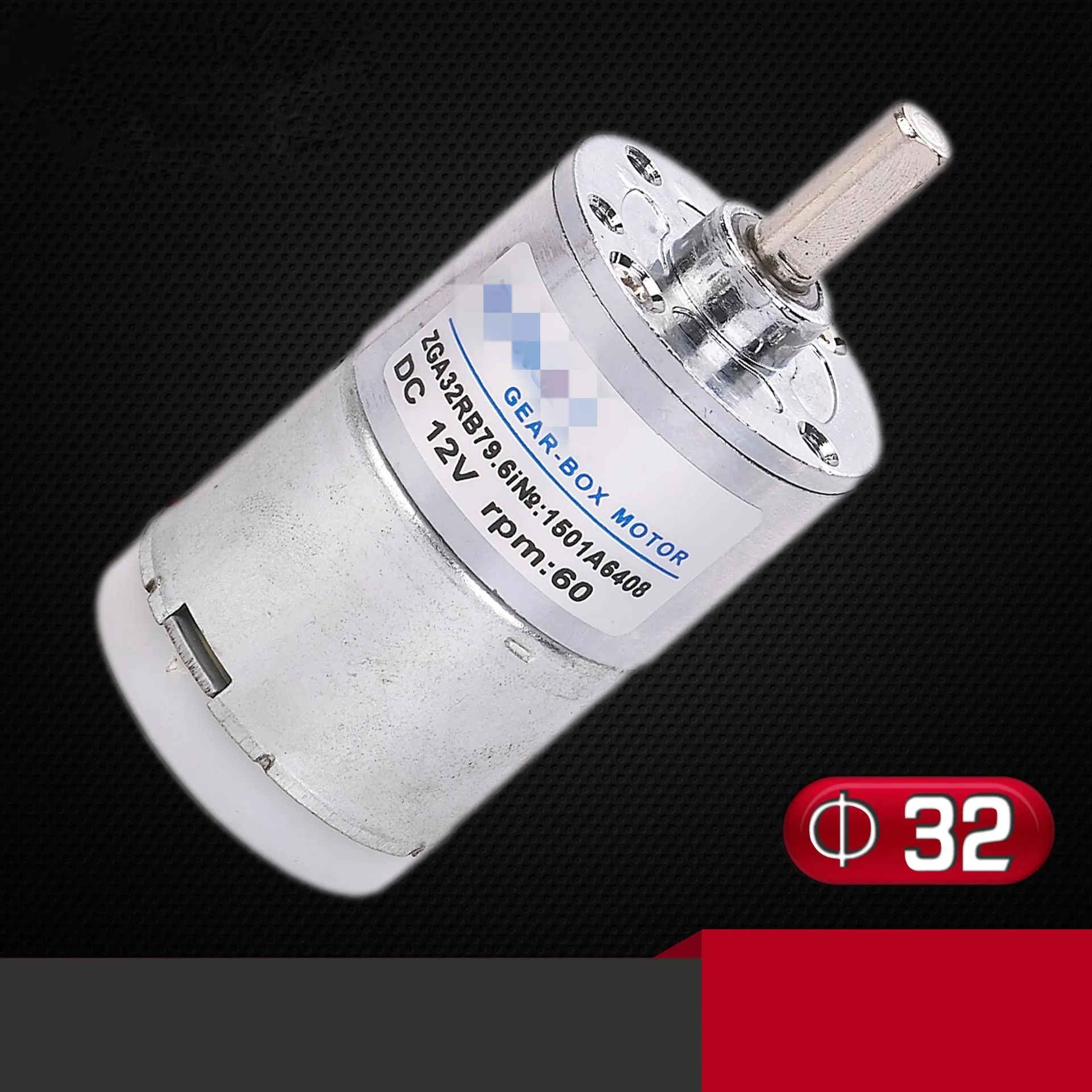 

ZGA32RB Gear Motor 32mm Miniature DC Gear Motor 12V 24V Output Shaft Center 2RPM-350