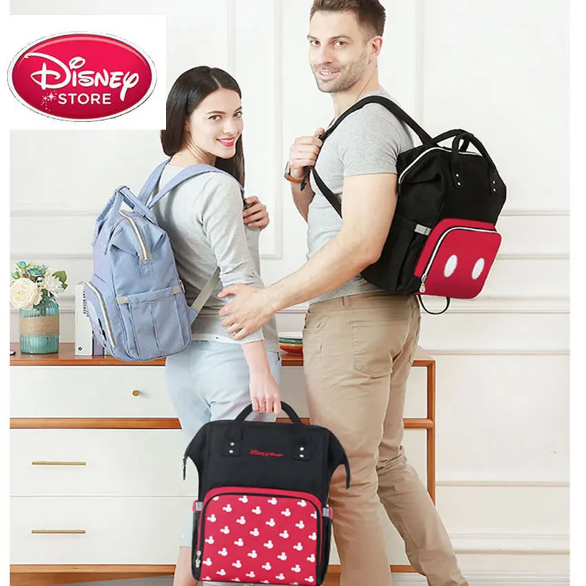 

Disney backpack Ultra-large capacity Mickey Mouse Diaper Bag Multi-functional Minnie Mum Maternity Nappy Bag Nursing Backpack