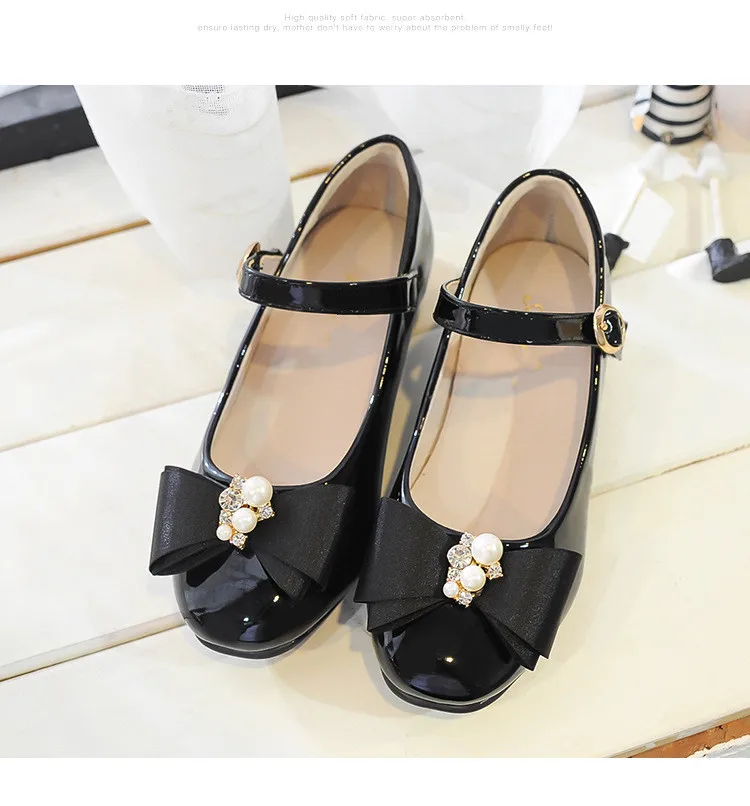 Moda em Couro Sapatos de Meninas Sapatos de Bebê Mocassins de Barco Nova Princesa Alta-salto Alto Partido Desempenho Crianças Dança Sapatos Estudante 04 6 Cheap Sapatos de couro
