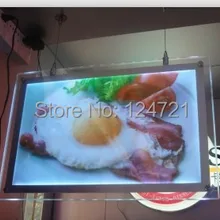 Рекламные подвесные акриловые рамки для ресторанного меню/светодиодная подсветка коробка новинка Размер рамки A3