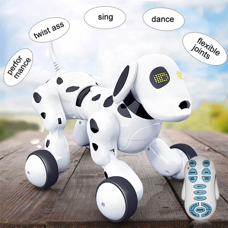 Robô de Controle Brinquedos para as Crianças 2.4g sem Fio Inteligente Remoto Eletrônico Dança Pet Música Educacional Interativo Falando Cão 4 2.4G Sem Fio Inteligente Robô de Controle