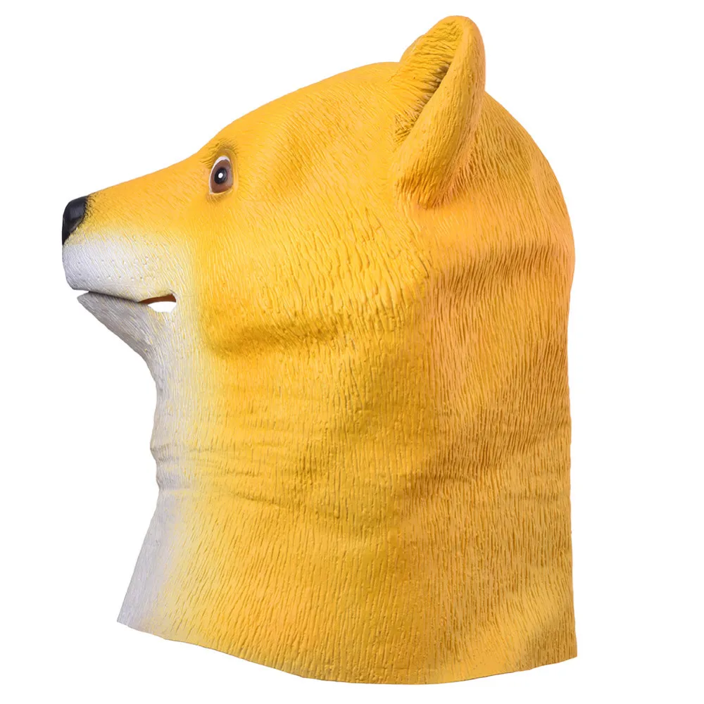 Cheap Wholesale Lovely Dog Head Latex Mask Full Face Adult Mask