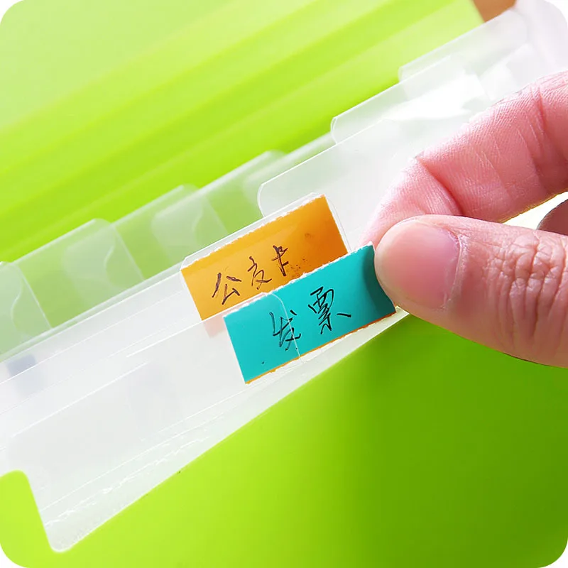 Plastic Candy Color A6 File Folder Small Document Bags Expanding Wallet Bill Folders Documents Fichario Escolar file folder file bag transparent folder