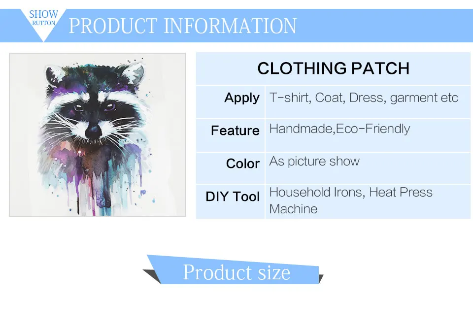 Large Animal Patches Stickers A-level Washable Large Fox Dog Tiger Leopard Heat Patch Transfer Iron On Patch For Clothes Fabric (1)
