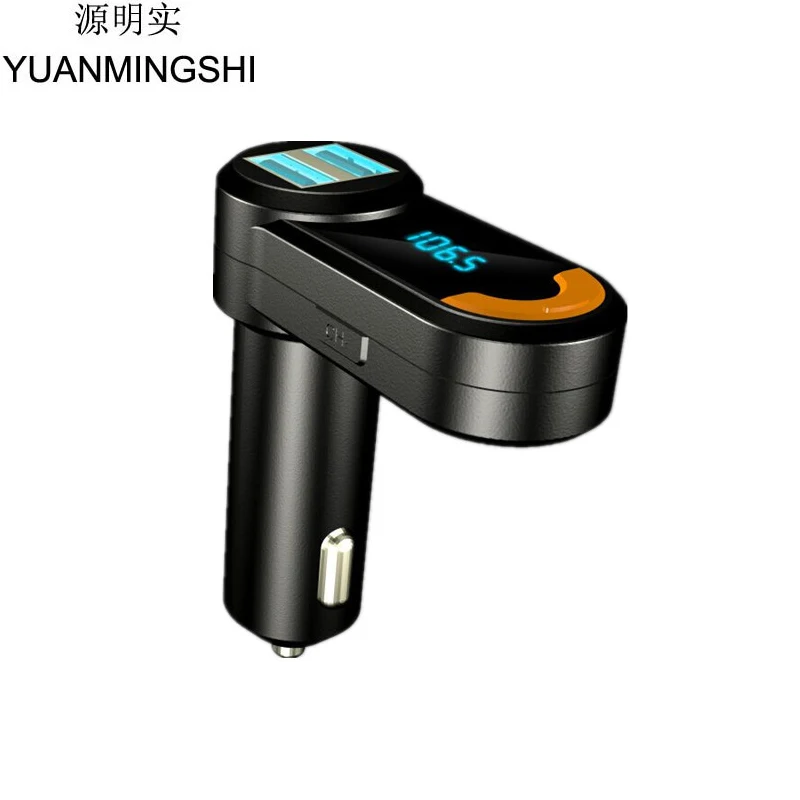 YUANMINGSHI Bluetooth Mini 2 порта автомобильное usb-устройство для зарядки телефона с автомобильным fm-передатчиком Handsfree fm-передатчиком USB зарядное устройство для телефона
