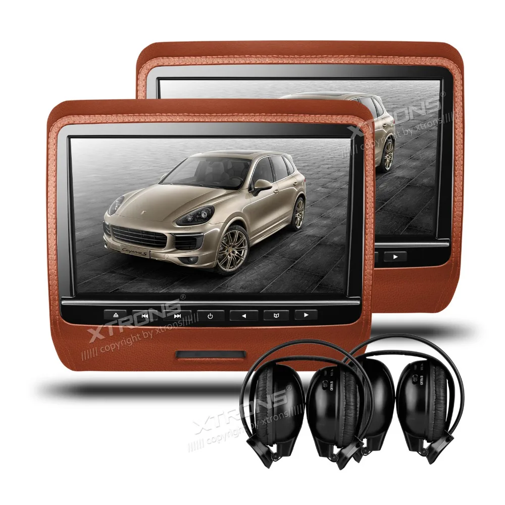Clearance 2*9" Leather Style Brown Color Headrest Car DVD Headrest DVD Headrest Monitor DVD with HDMI Port & 2 IR/FM Headphone Included 0 Clearance 2*9" Leather Style Brown Color Headrest Car DVD Headrest DVD Headrest Monitor DVD with HDMI Port & 2 IR/FM Headphone Included 0