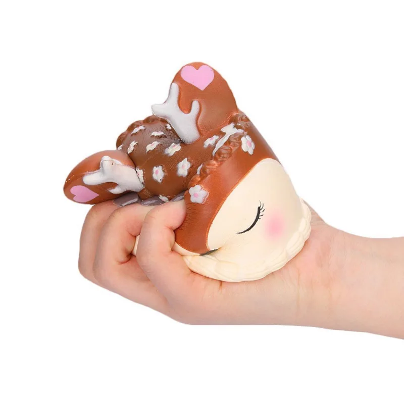 coloful jumbo Deer Cake Squishy slow rising antistress toy stress relief toy for children boys girls adults autism squeeze toy