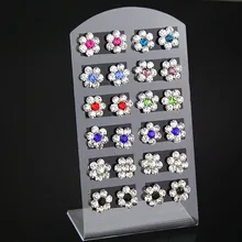 12 пар Смешанные Цветочные серьги из горного хрусталя Набор Кристалл изысканные подарочные серьги-гвоздики для женщин модные украшения подарок