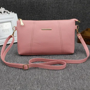 

Fashion Korean Women Messenger Bags Leather Adjustable Strap Zipped Solid Color Casual Laides Girls Shoulder Bag FA$B Women bag