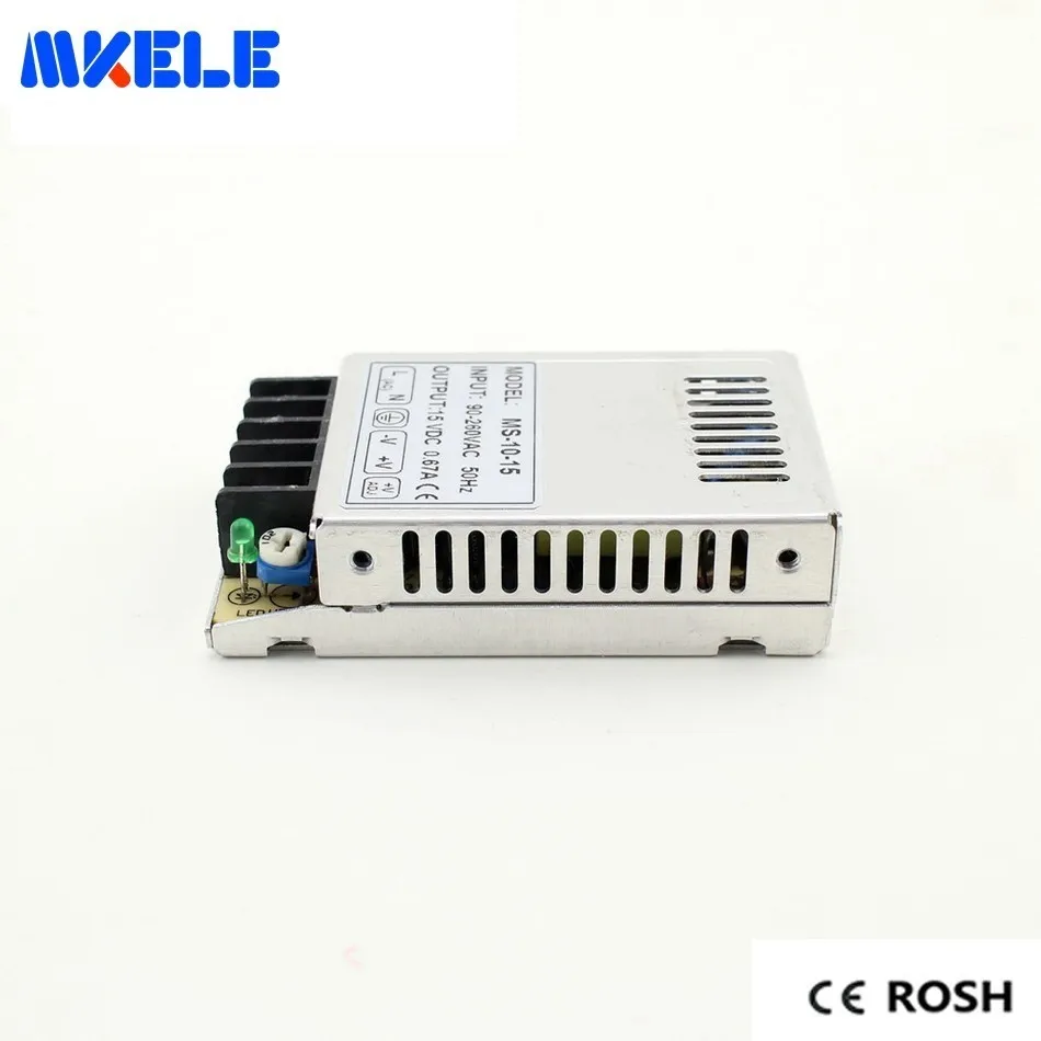 

New Model MS-10 AC 110V 220V Input Mini Size Ultra-thin Small 12V 24V 48V 10W Switching Power Supply CE Standard Free Shipping