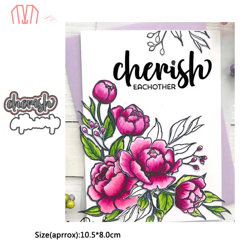 

Mai Cherish Letter Metal Cutting Dies Stencils for DIY Scrapbooking photo album Decorative Embossing DIY Paper Cards