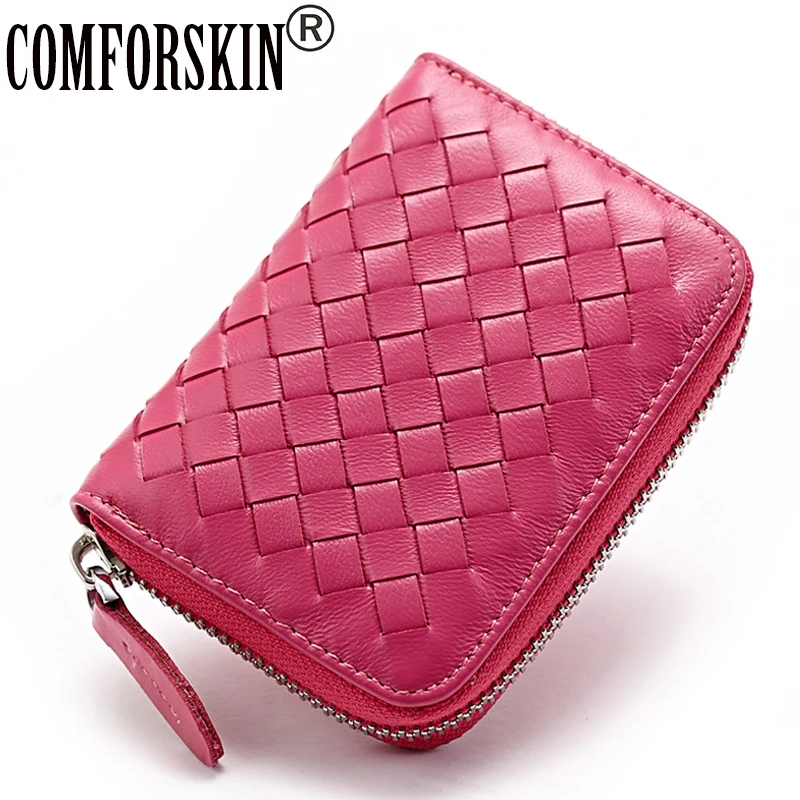 COMFORSKIN бренд Роскошный 100% овечья кожа высокое качество мульти карта бит визитница